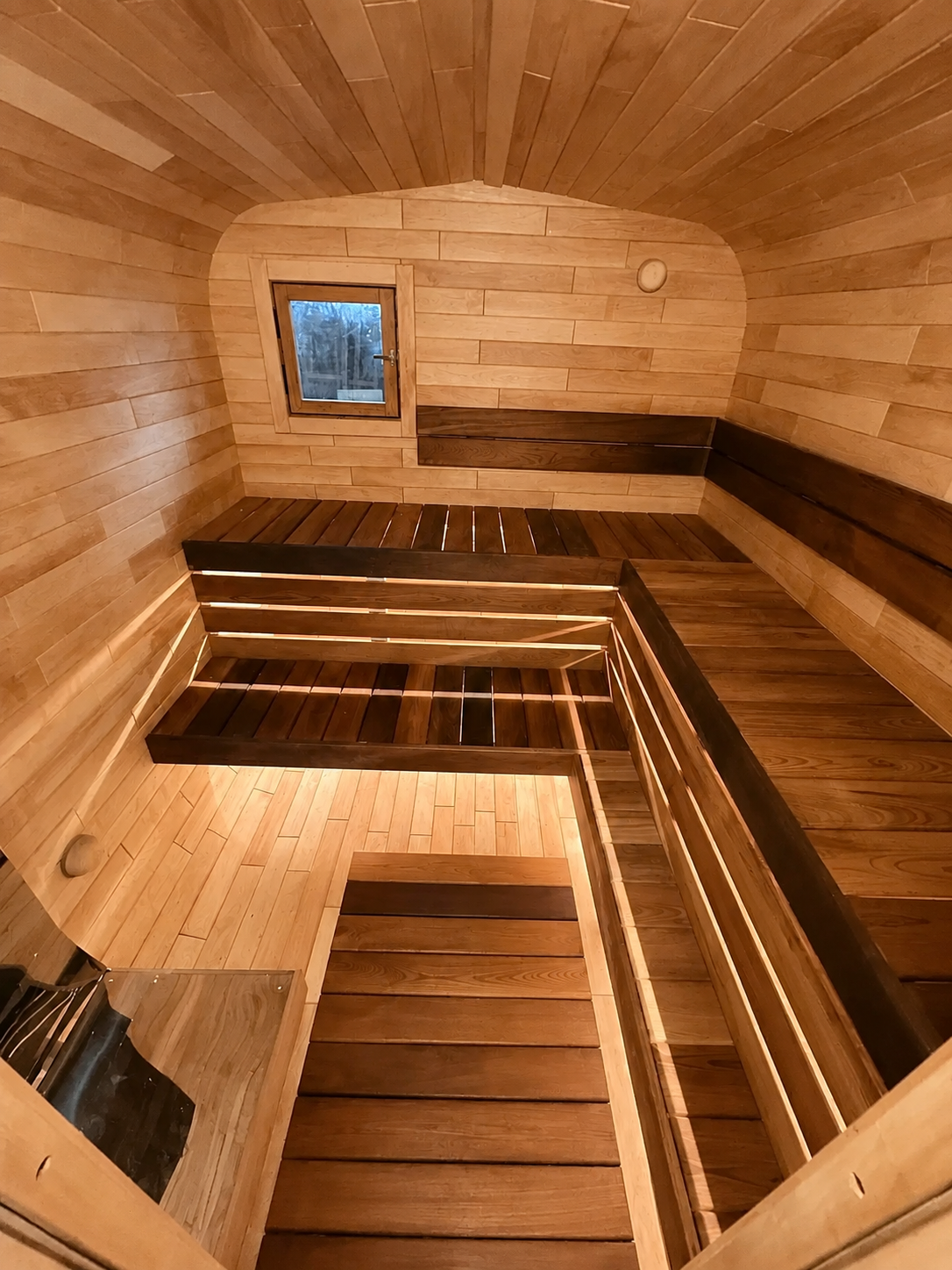 Aussensauna nach Mass – Fass-, Quadro- & Panoramasauna