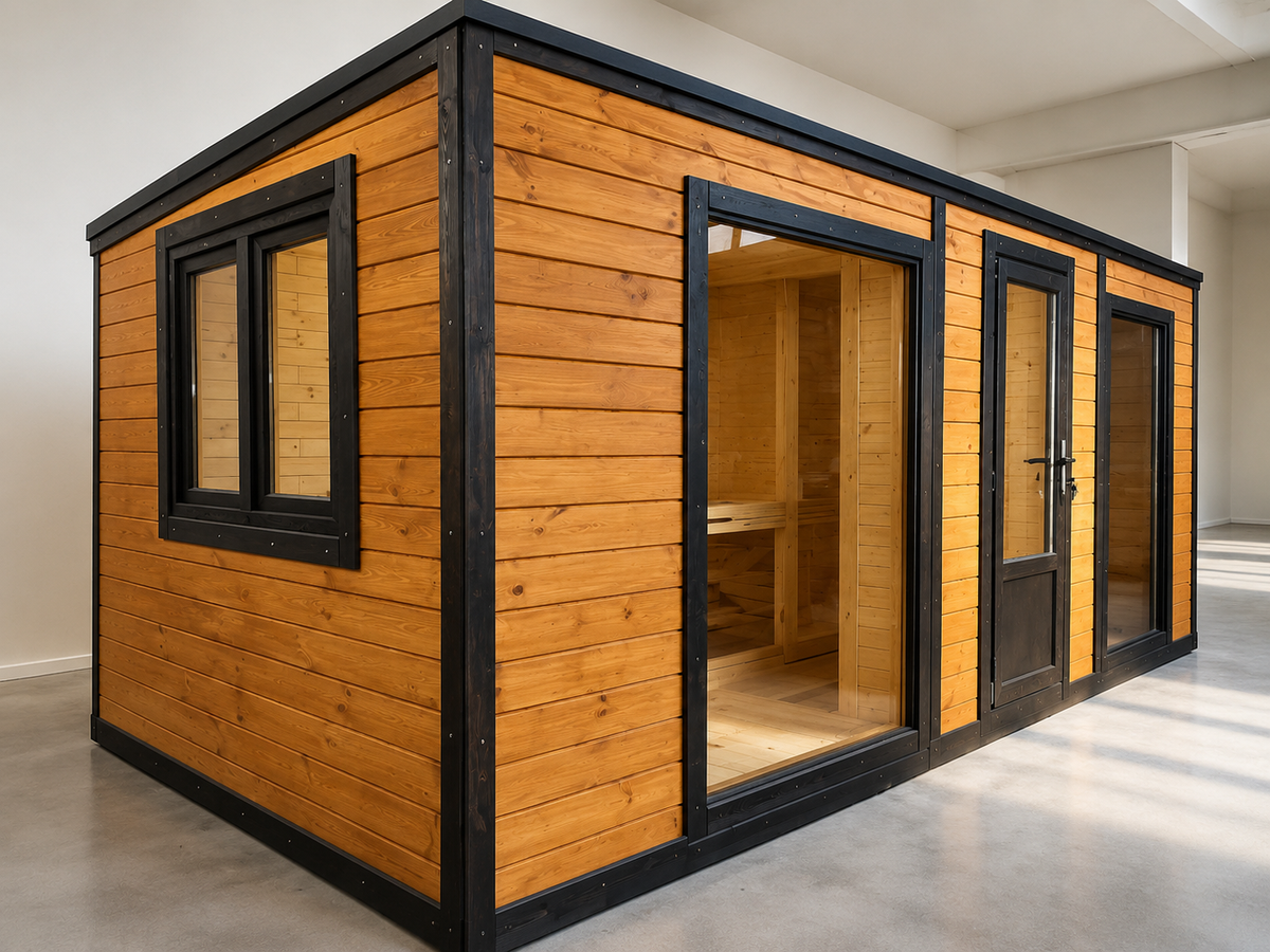 Aussensauna nach Mass – Fass-, Quadro- & Panoramasauna