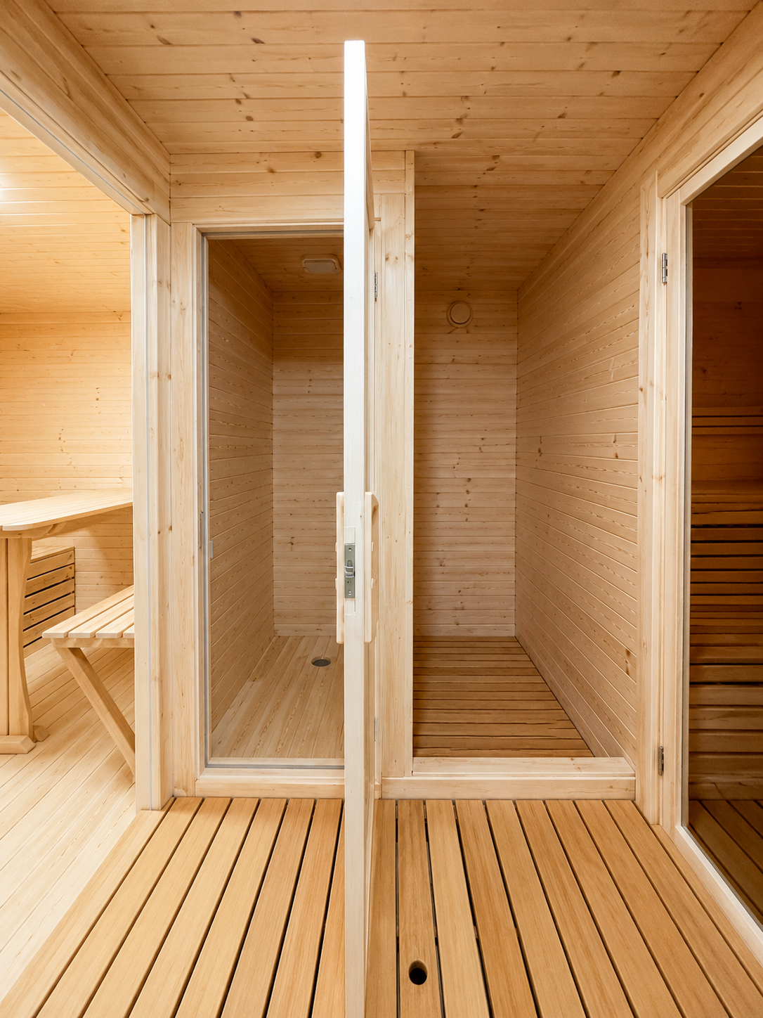 Aussensauna nach Mass – Fass-, Quadro- & Panoramasauna