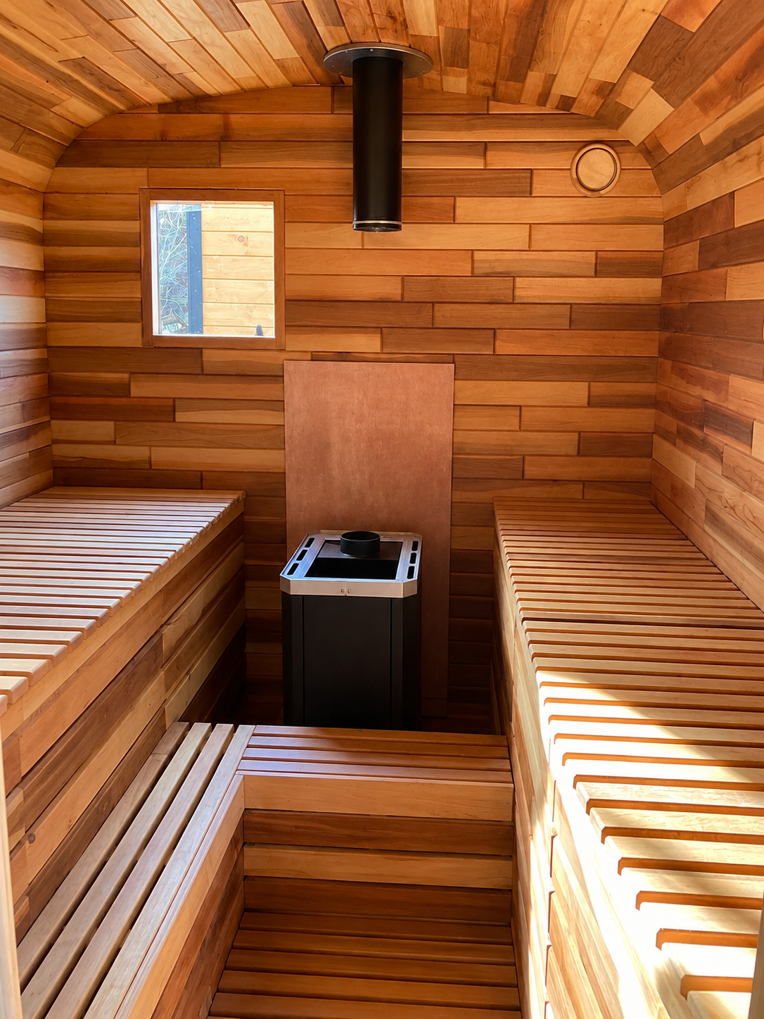 Aussensauna nach Mass – Fass-, Quadro- & Panoramasauna