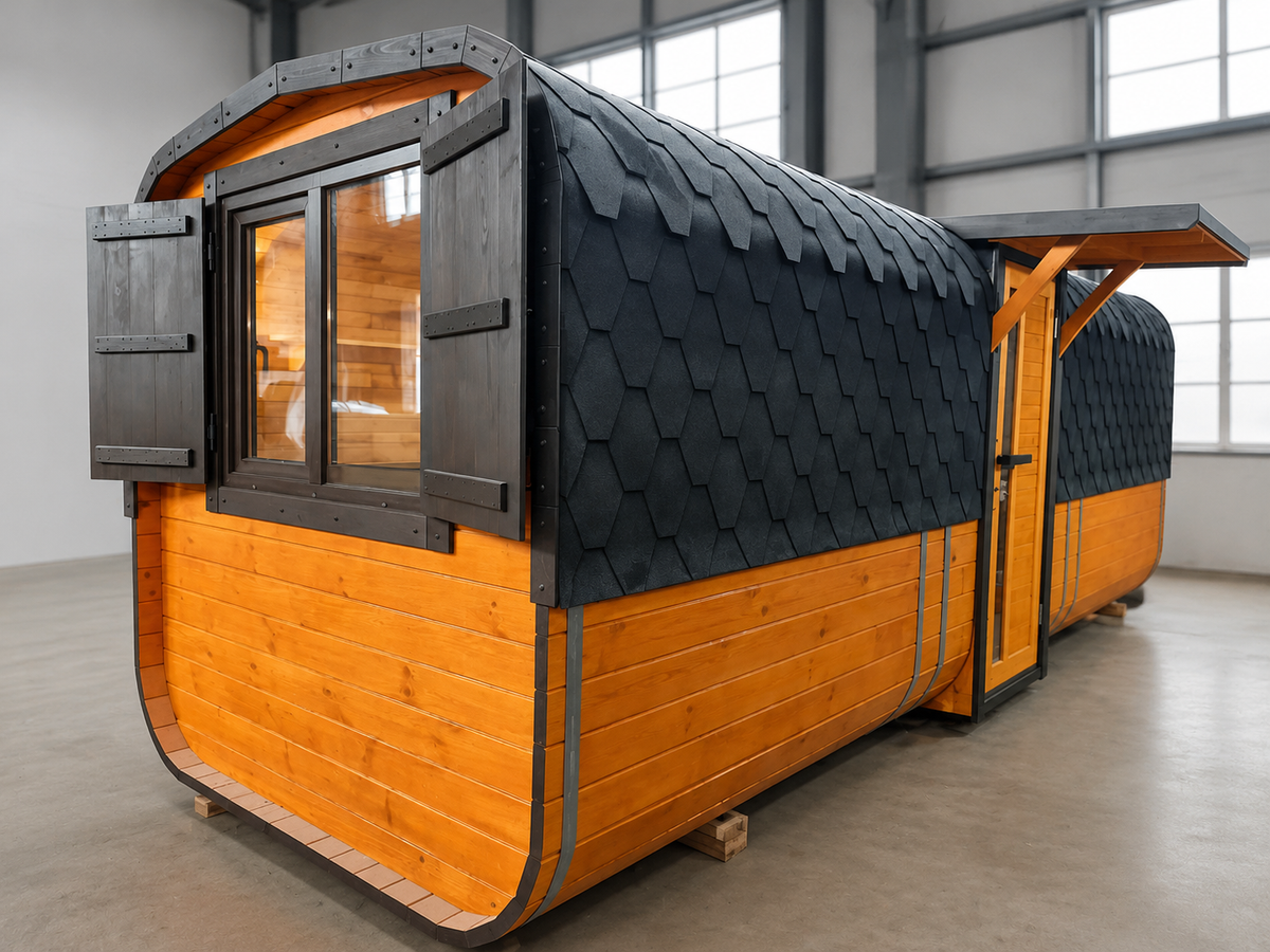 Aussensauna nach Mass – Fass-, Quadro- & Panoramasauna