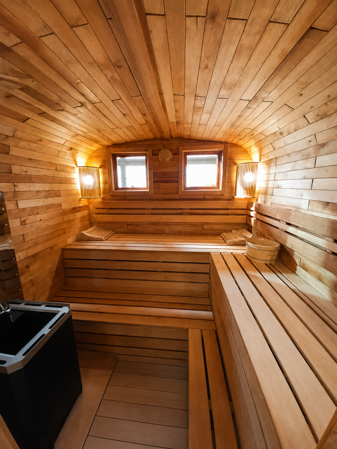Aussensauna nach Mass – Fass-, Quadro- & Panoramasauna