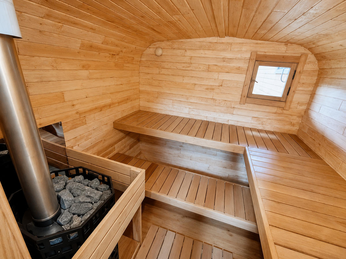 Aussensauna nach Mass – Fass-, Quadro- & Panoramasauna